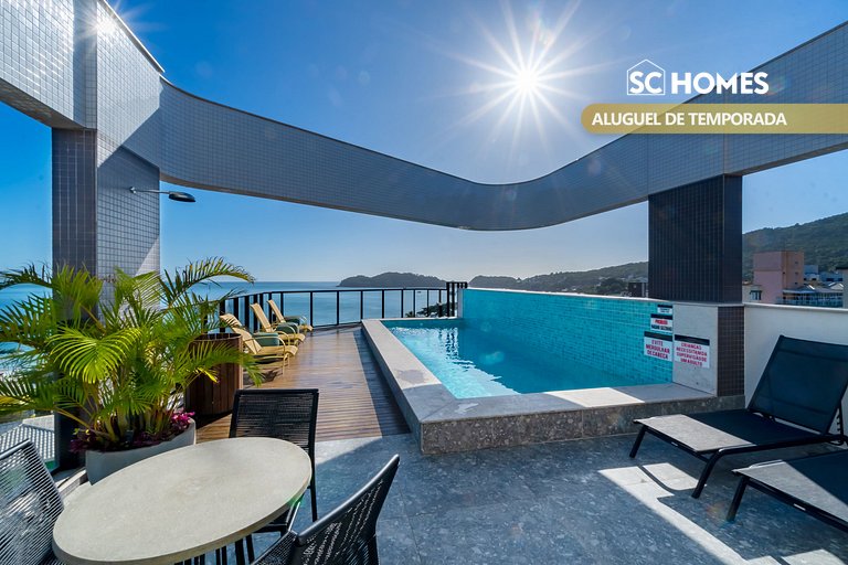 Loft confortable con vista al mar, condominio con piscina