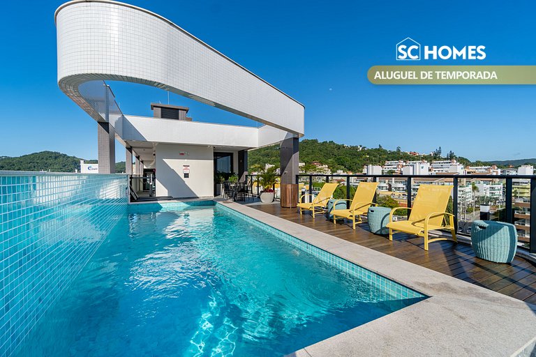 Loft confortable con vista al mar, condominio con piscina