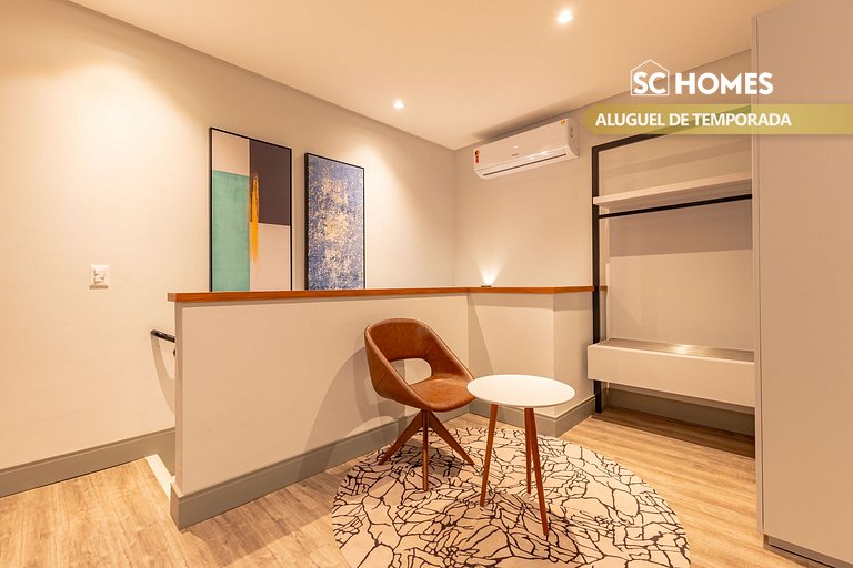 Loft dúplex cómodo en condominio con piscina