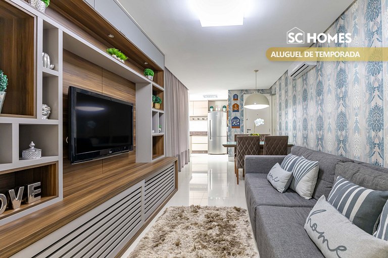 Excelente apartamento en condominio frente a la playa.
