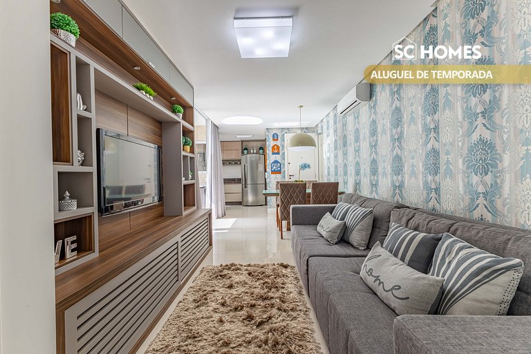 Excelente apartamento en condominio frente a la playa.