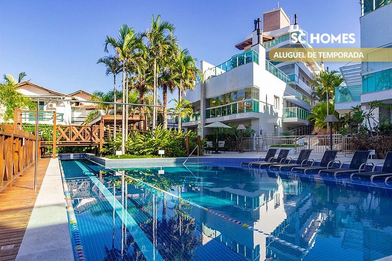 Excelente apartamento en condominio frente a la playa.