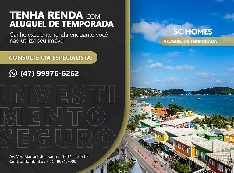 Apartamento a 50m da Praia de Bombinhas