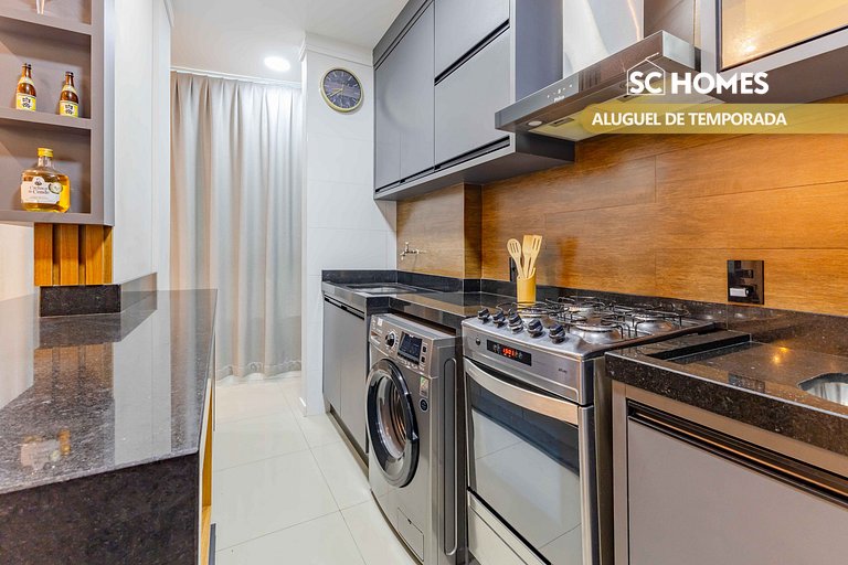 Incrível apartamento com piscina em Bombas