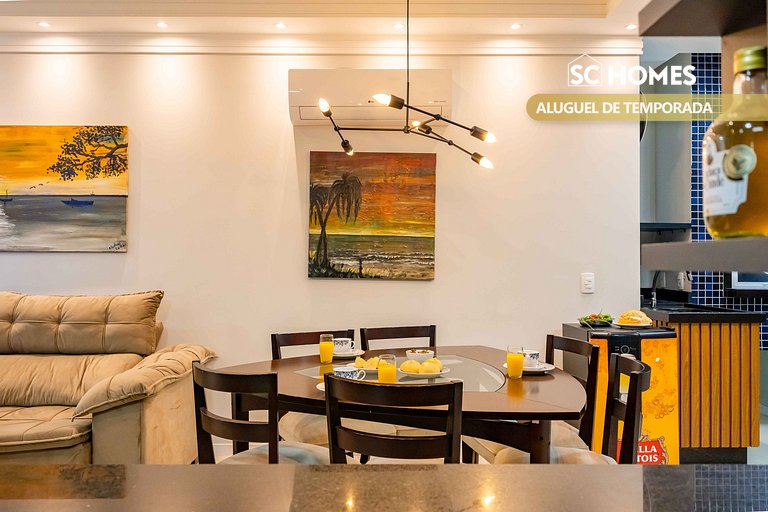 Incrível apartamento com piscina em Bombas