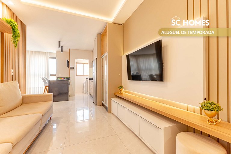 Belissimo apartamento com vista da praia em Bombas