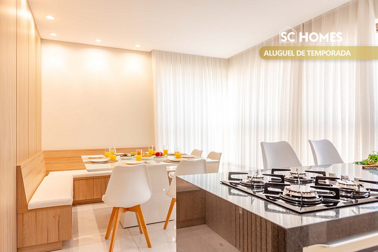 Belissimo apartamento com vista da praia em Bombas