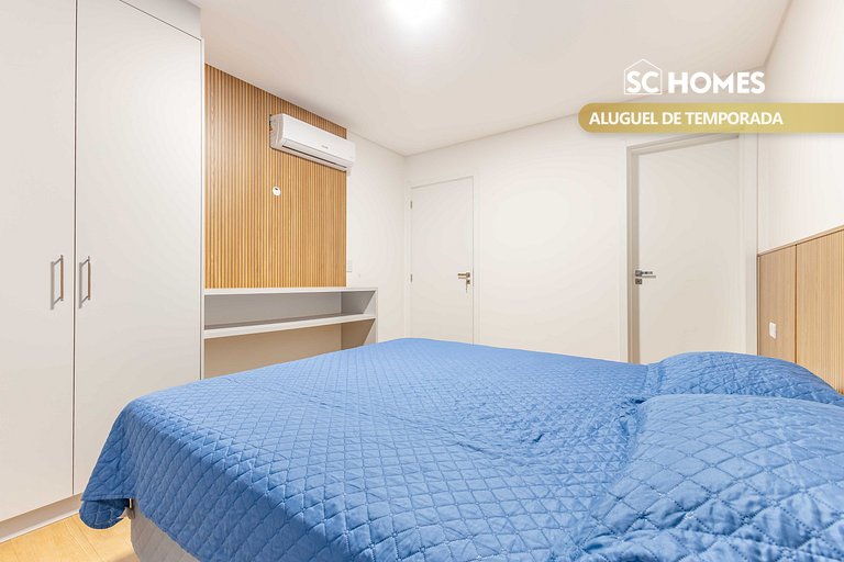Apto 2 suites a poucos passos da av. principal.