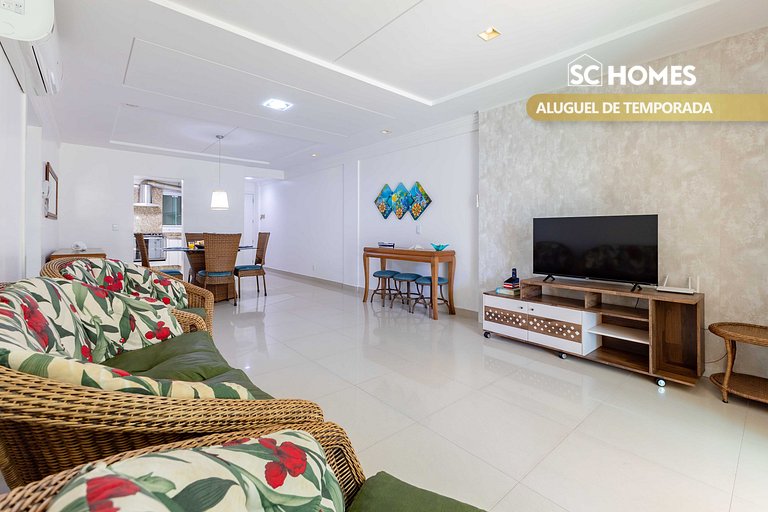 Amplo Apartamento a 100m da Praia de Bombas