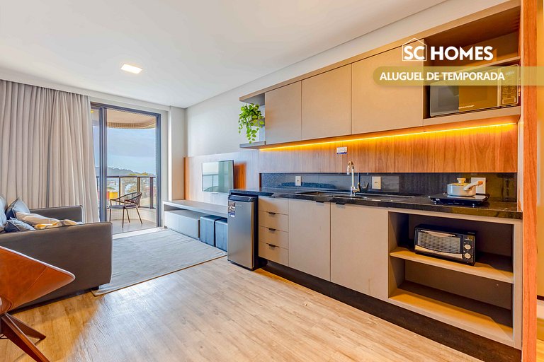Cómodo Loft con Vista al Mar - Condominio con Piscina