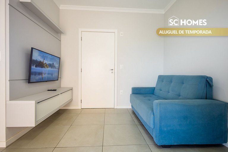 Apto c/ ar e churrasqueira, 350m da Praia Mariscal